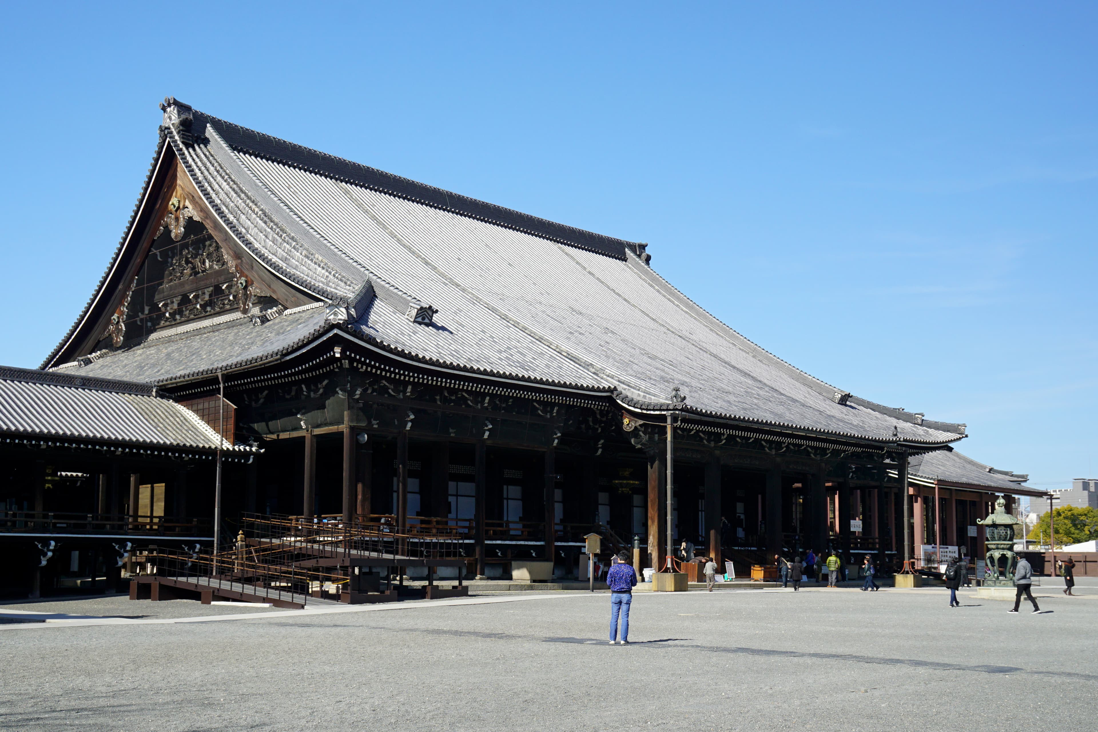 Amida-do hall at Nishi Hongan-ji in Kyoto, Japan.