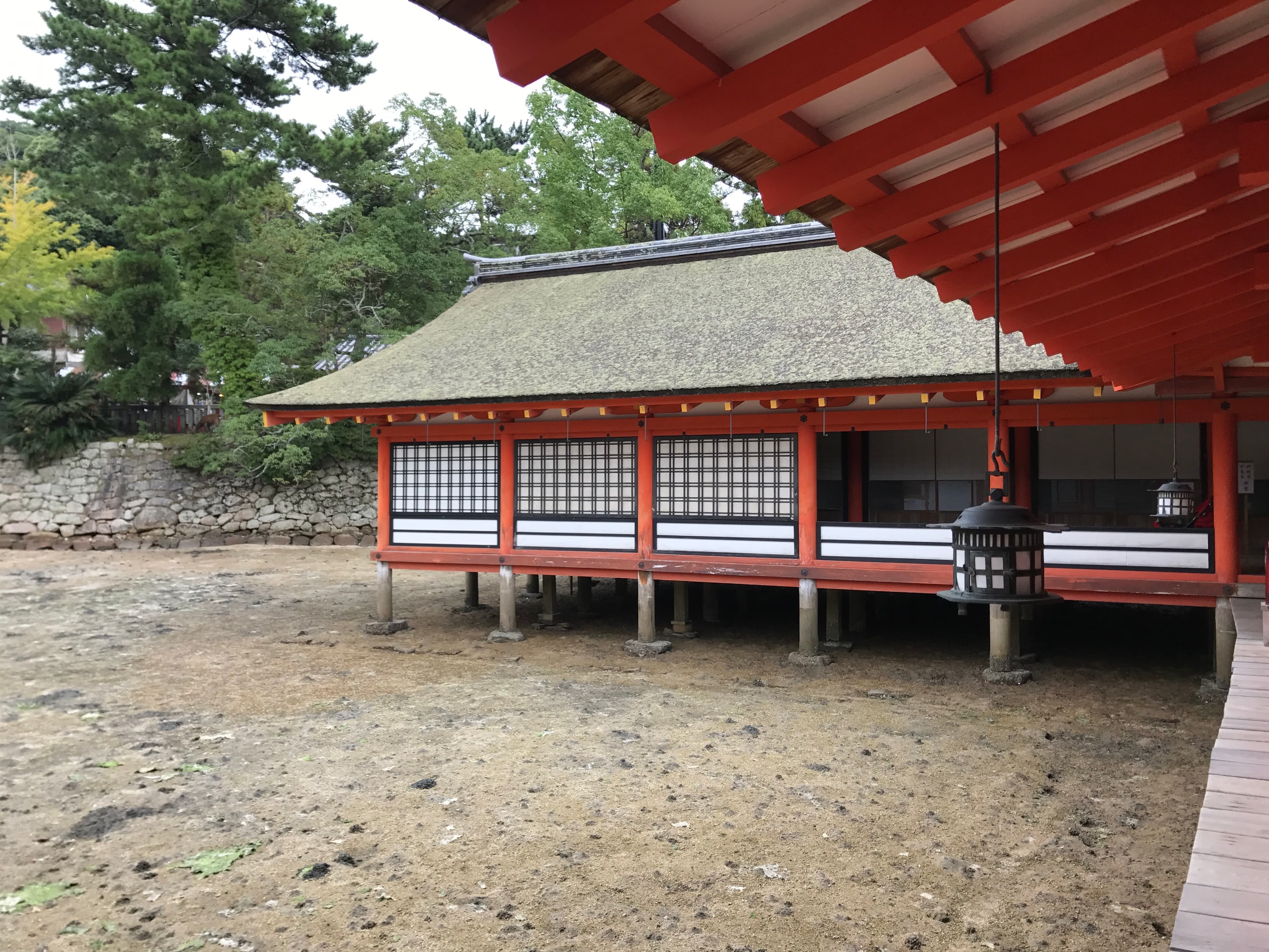 Asazaya Hall at Itsukushima Shrine on Miyajima, Japan.
