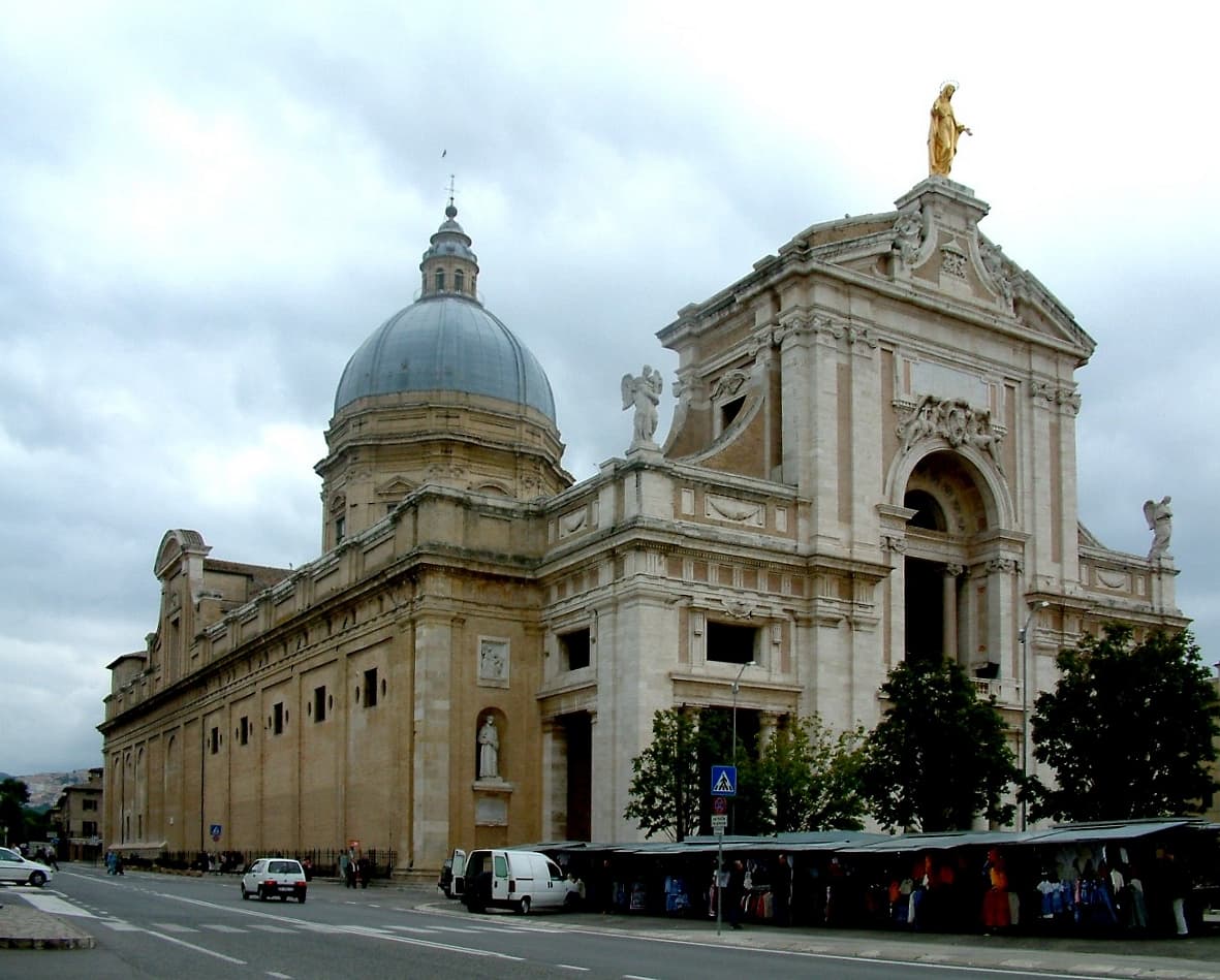 Basilica of Santa Maria degli Angeli, Assisi, Santa Maria degli Angeli, Assisi, Umbria, Italy.