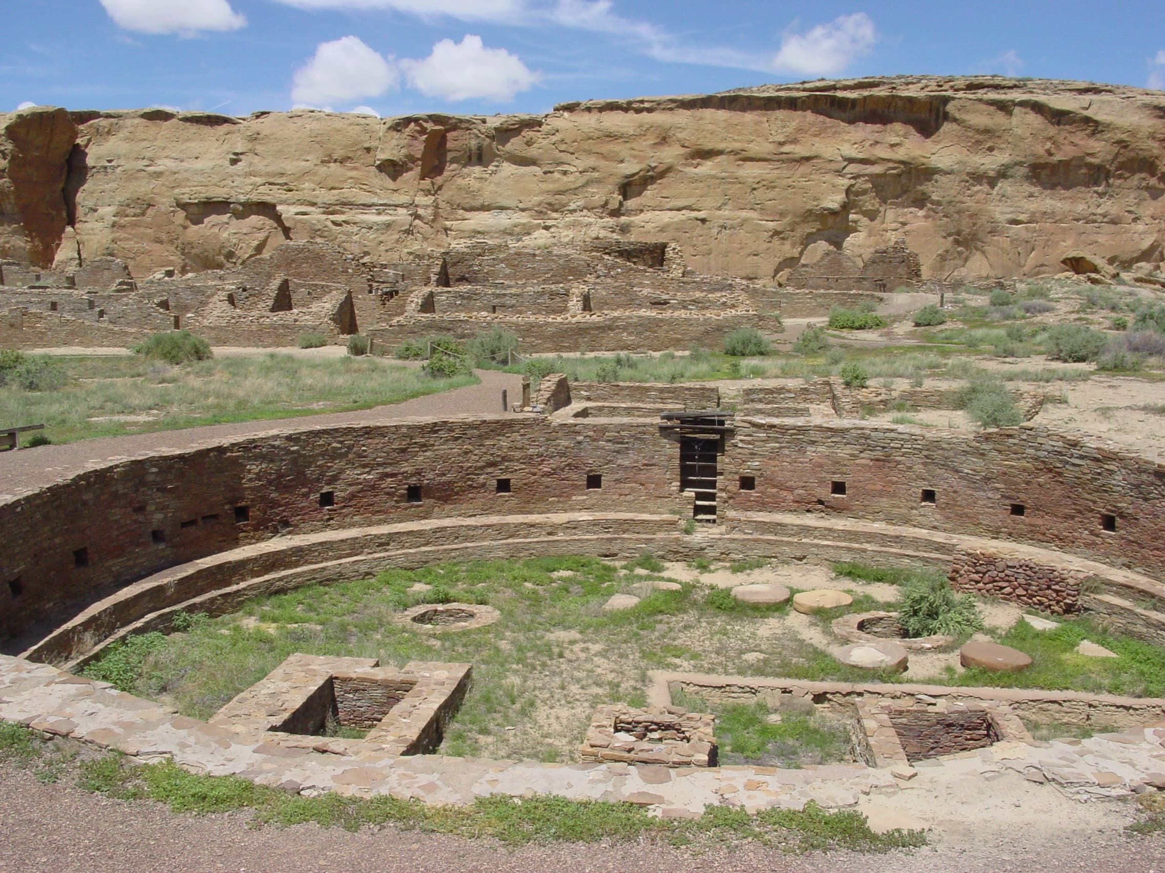 Great kiva plaza at Chetro Ketl in Chaco Canyon, New Mexico.