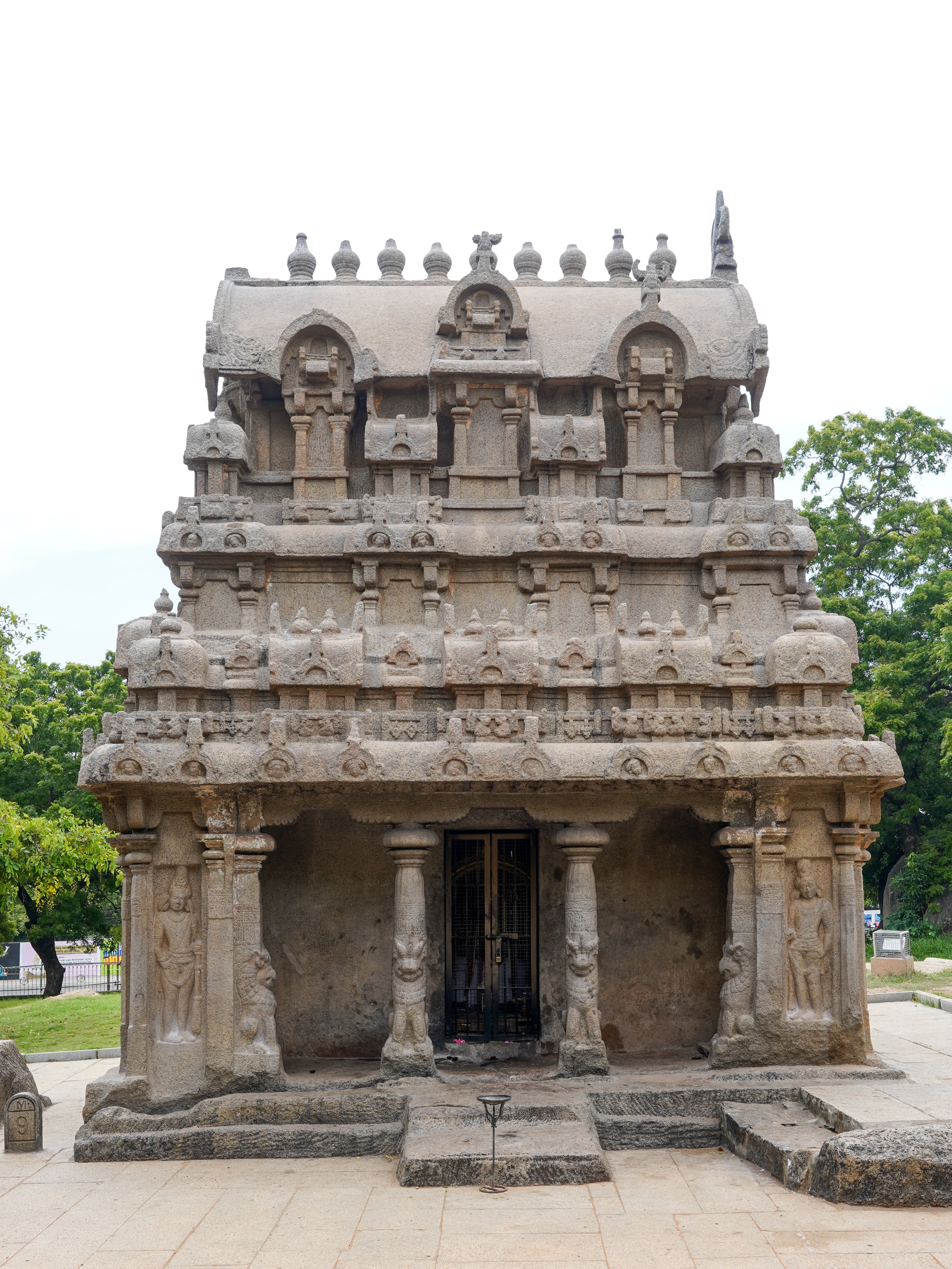 Monolithic Ganesha Ratha shrine at Mahabalipuram in Tamil Nadu, India.