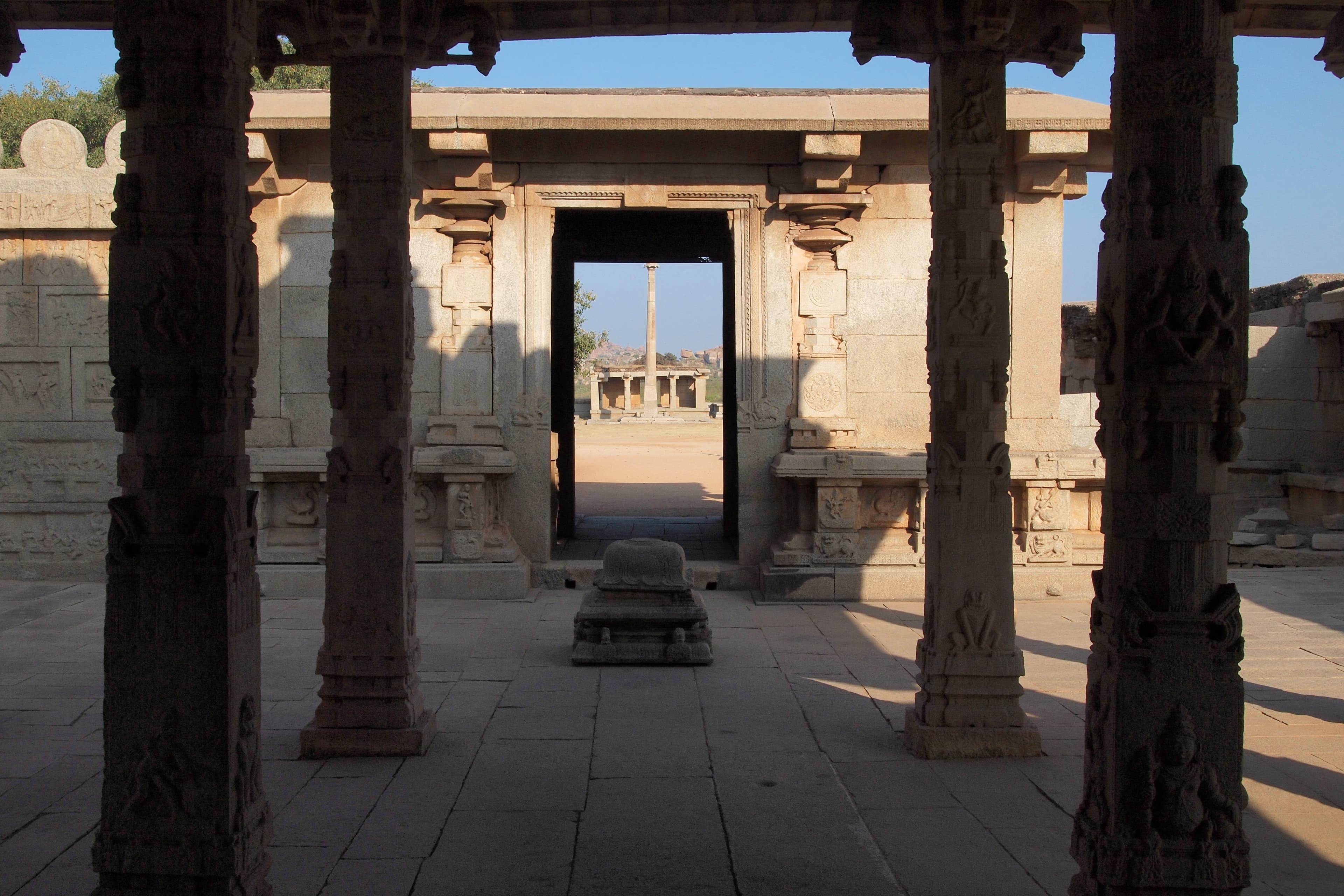 Temple complex of Hazara Rama Temple in Hampi, Karnataka, India.