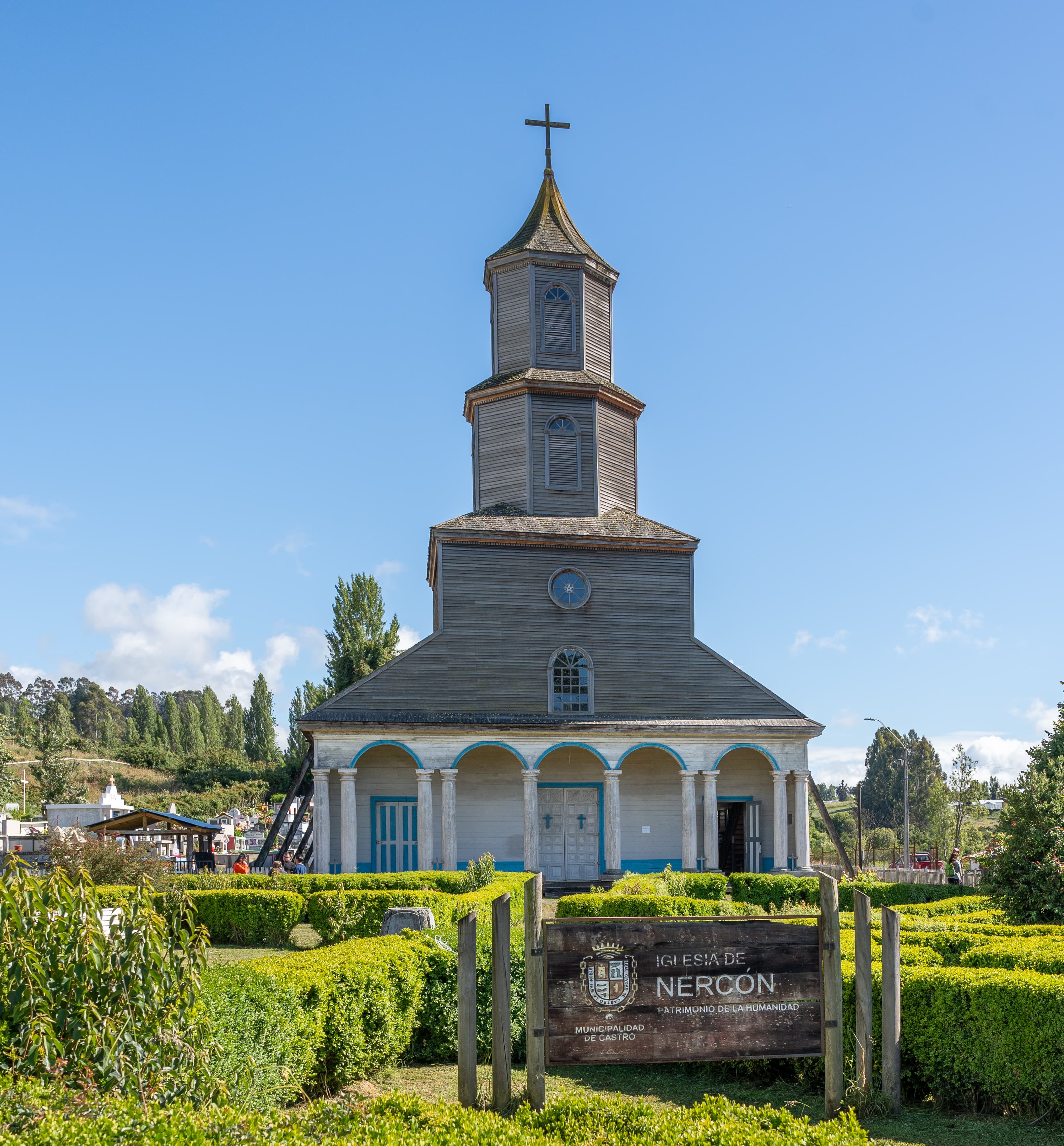 Church of Nercón, Nercon, Chiloe Archipelago, Chile.