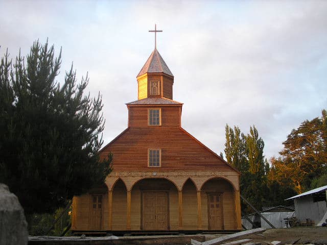 Church of Ichuac, Ichuac, Chiloe Archipelago, Chile.