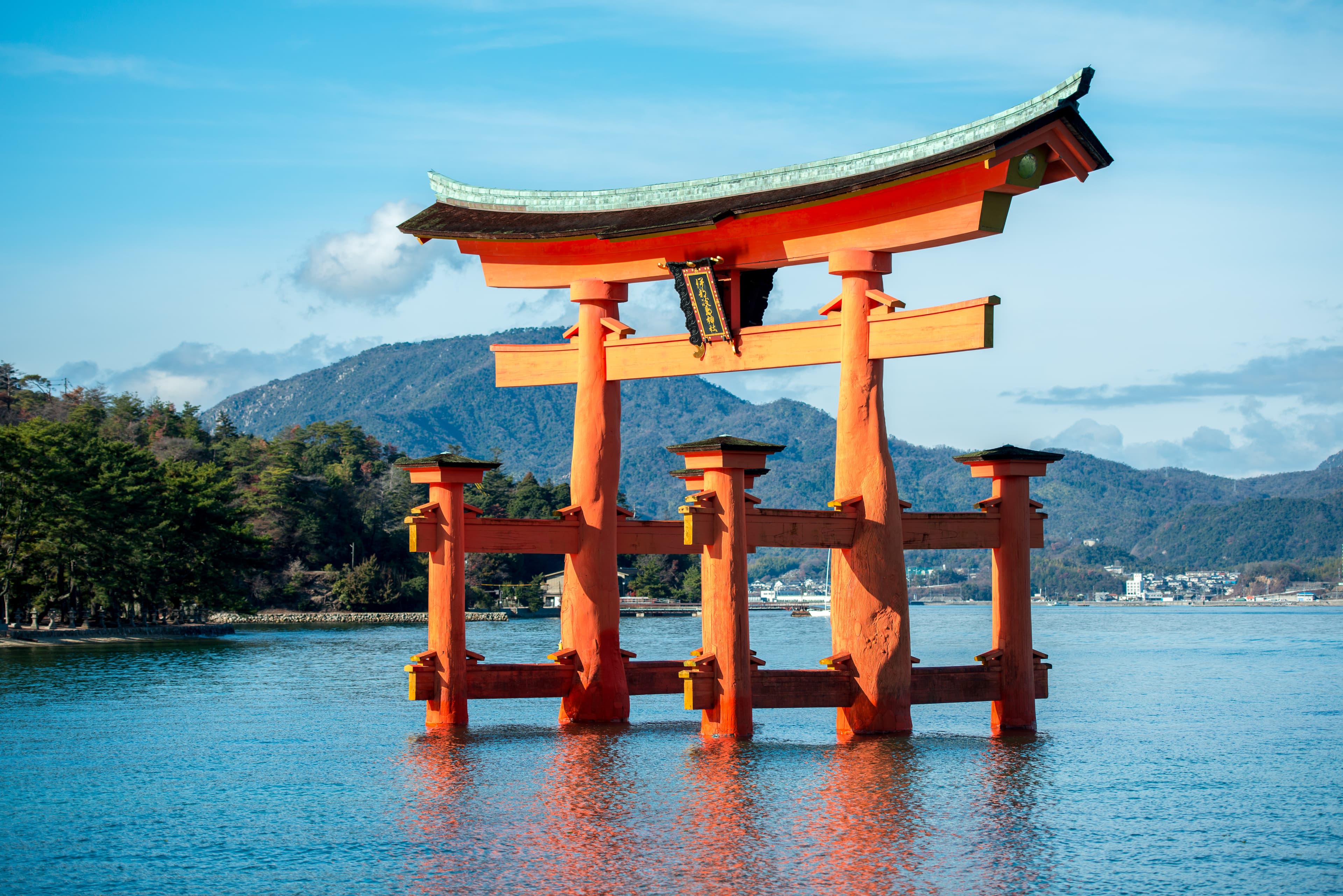 Gate of Daikoku Shrine, Itsukushima Shrine, Miyajima, Hiroshima Prefecture, Japan.