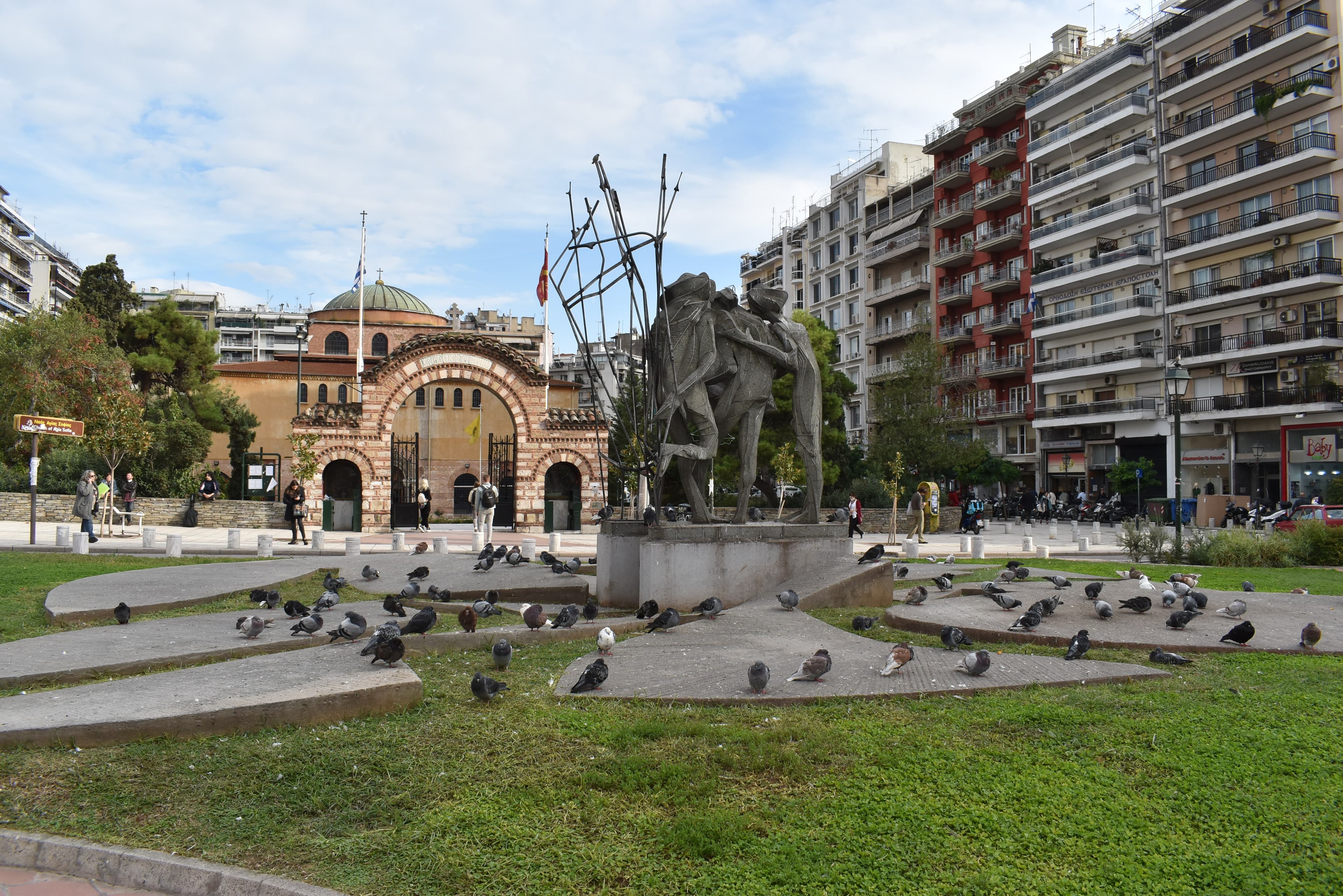 Saint Sophia Church representing the Byzantine monuments of Thessaloniki.