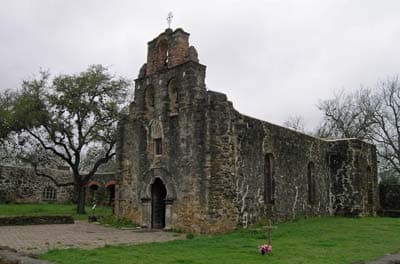 Mission San Francisco de la Espada in San Antonio, Texas.
